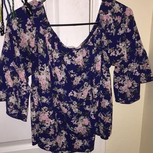 floral off the shoulder top